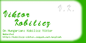 viktor kobilicz business card